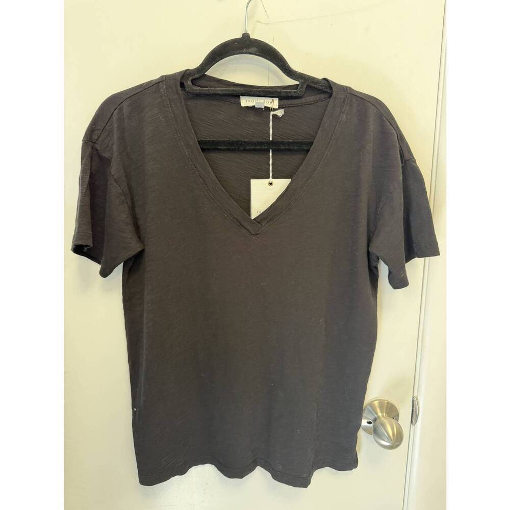 NEW MODODOC women's v-neck boxy tee in black